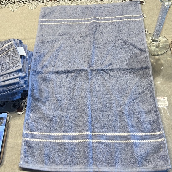 Light blue 6 100% cotton towels new - Picture 2 of 3